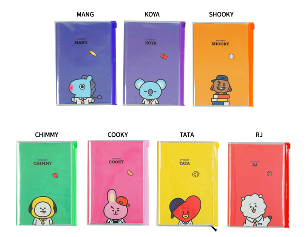 BTS BT21 Official PVC Cover Planner| bts bullet journal| bts diary ...