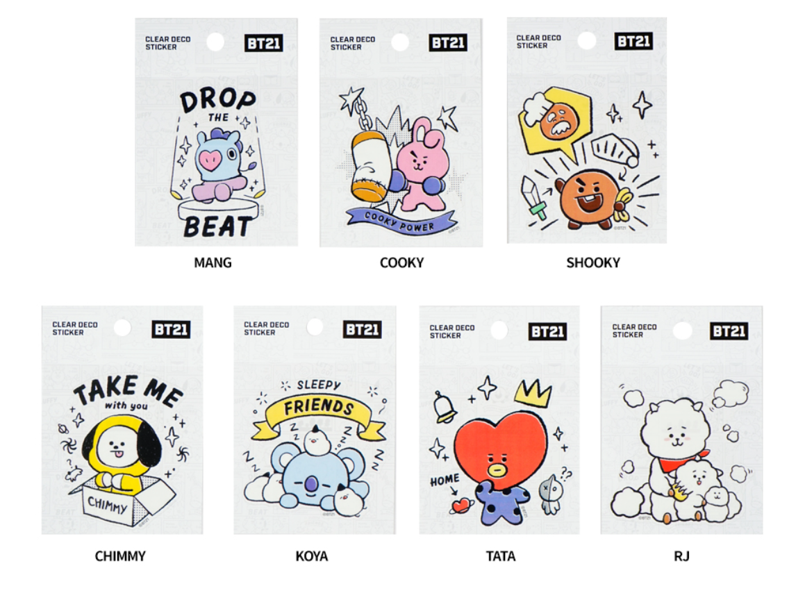 BTS BT21 OFFICIAL DECO STICKER – k-cutiestar