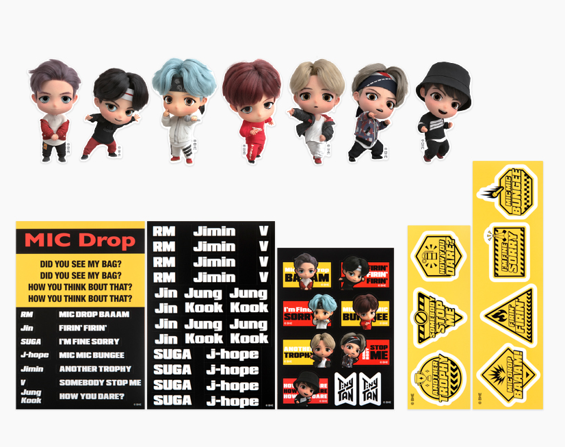 BTS TINY TAN STICKER PACK – k-cutiestar