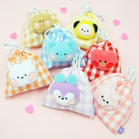 bt21 minini face pouch