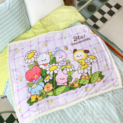 bt21 flower blanket k cutiestar