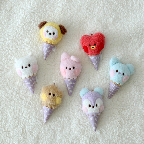 BT21 ice cream keyring