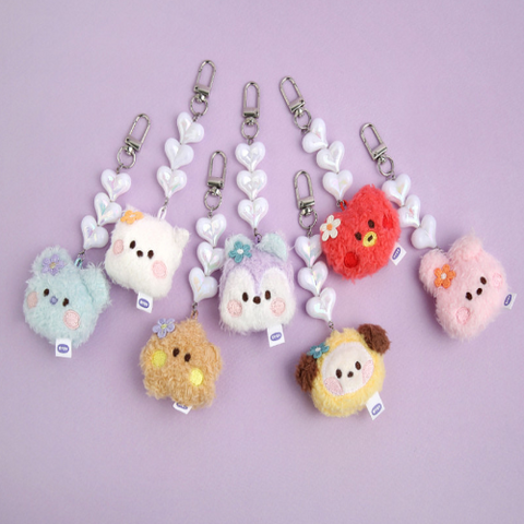 BT21 minini Beads Plush Keyring