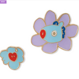 bt21 flower metal badge