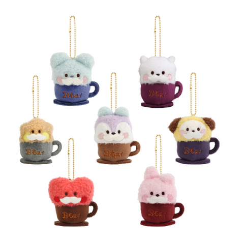 BT21 minini Plush Keyring LATTE Ver