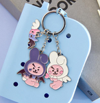 BTS BT21 Official Goods ANGEL & VILLAIN Metal Keyring