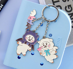 BTS BT21 Official Goods ANGEL & VILLAIN Metal Keyring