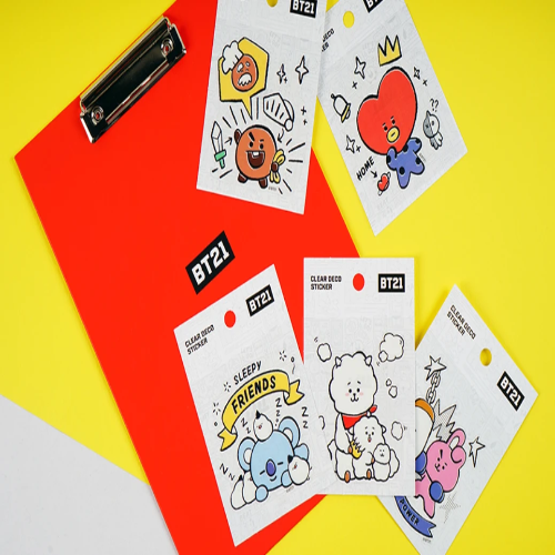 BT21 Multi-deco Stickers Cute Sticker Journal Stickers Planner Stickers  Kpop Deco Kawaii Stationery RJ Tata Chimmy Cookie Koya 