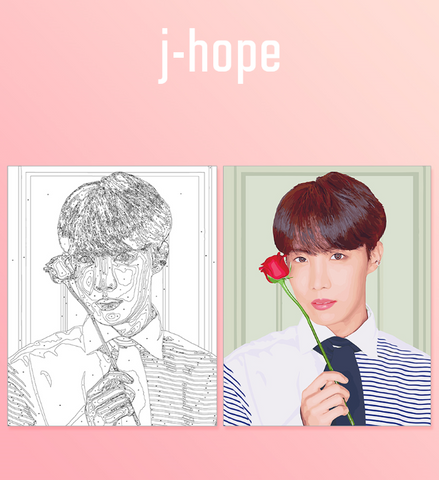 BTS OFFICIAL POP UP STORE DIY PAINTING -jhope