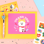 bt21 official thank you post card set