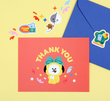 bt21 official thank you post card set