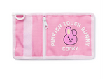 bt21 official folding wallet + strap - cooky