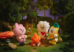 bt21 official green planet plush doll keychain