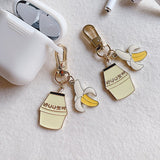 Korea Banana Milk Airpods Case + Keychain