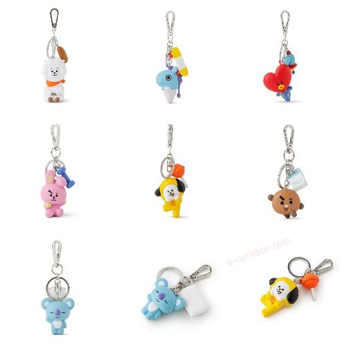 ★BT21 by BTS OFFICIAL★BT21 minini Figure Key Ring/ Key Chain/ Key Holder/  Point Accessories